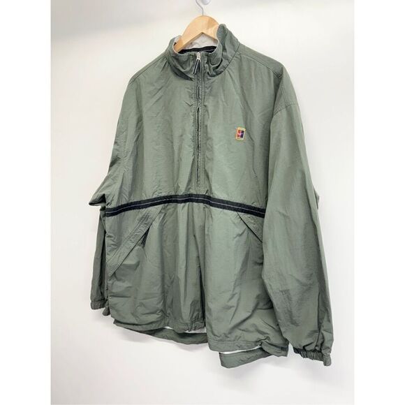 Vintage Nike Jacket Mens Full Zip Extra Large Olive Green Windbreaker - Picture 4 of 10